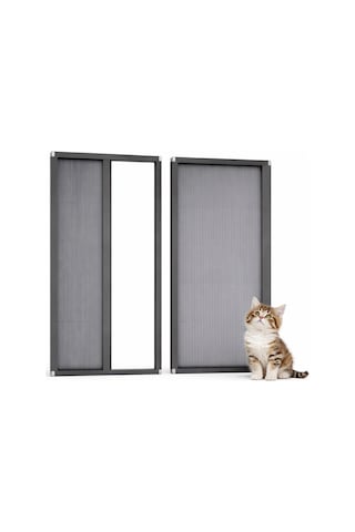 Akordiyon Kapı Kedi Sinekliği En:0-90 Cm X Boy:0-210 Cm Demir, Ahşap,pimapen Alüminyum,uyumlu Çok Renkli