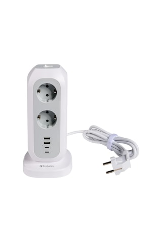 Verbatim 49547 - Eupt-01 Eu Power Tower - 11xac / 2xusb / 2xtype-