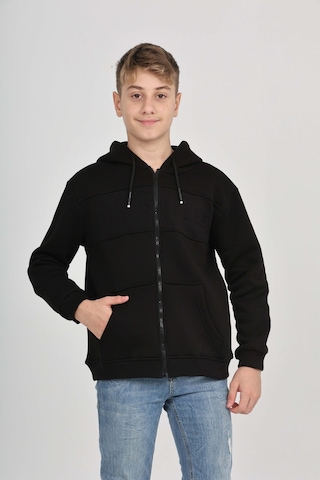 Toontoy Erkek Çocuk Imposıtıve Baskılı Hırka Siyah