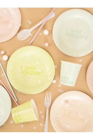 Riota Tek Kullanımlık Pejstli Doğum Günü Tabakları 18 Cm 6 Adet 333441416 8