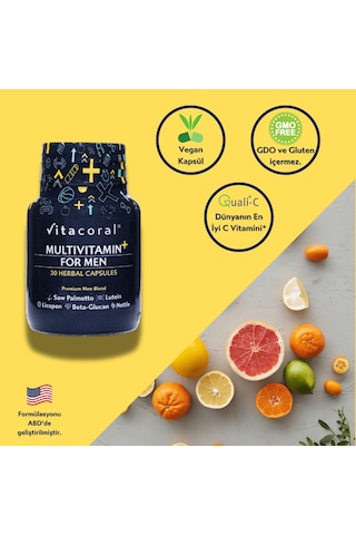 Multivitamin For Men 30 Bitkisel Kapsül