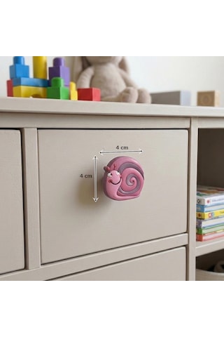 Çocuk Odası Mobilya Kulp Dolap Düğme Salyangoz No:56 Pembe