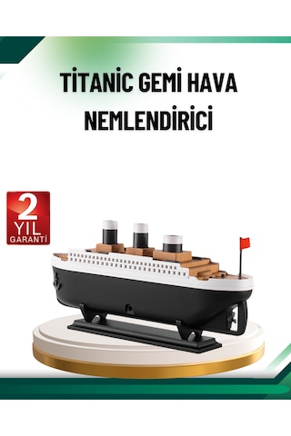 Buhar Efektli Titanik Gemi Oda Kokusu Difüzör Led Işıklı Nemlendirici Abundance Prosperity