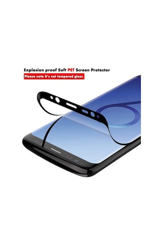 Samsung Galaxy Note 9 İle Uyumlu Şeffaf Esnek Kavisli Ekranı Tam Kaplayan Pet Ekran Koruyucu