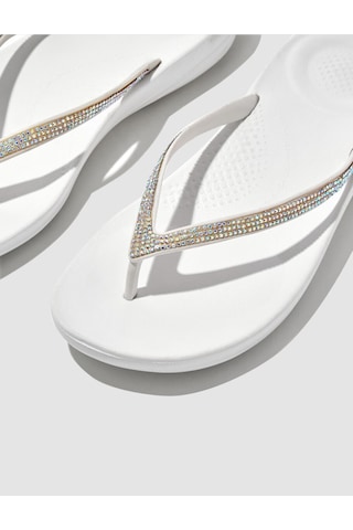 Fitflop Iqushıon Sparkle R08 Beyaz Kadın Parmak Arası Terlik Beyaz