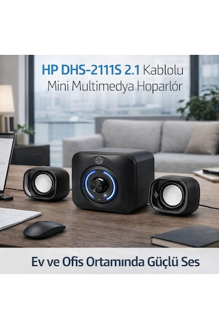 Hp Dhs-2111s Usb 2+1 Kablolu Mini Multimedya Hoparlör 6w Speaker Yeni Sürüm