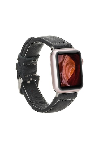 Apple Watch Uyumlu Deri Kordon 42-44-45mm Nm1-as1 Siyah