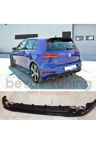 Volkswagen Golf 7.5 Arka Tampon Difüzör Gti Çift Çıkış 2017-