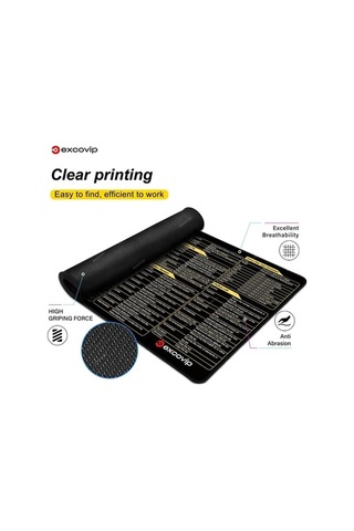 Fastbuy Python Programlama Desenli 80x30cm Mouse Pad, Tkanalı Yüzey, Anti-skayma, Dikişli Kenar, Siyah