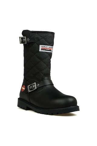 Harley Davidson Laconia Hakiki Deri Siyah Çocuk Çizme 025f100481-siyah Deri Siyah Deri