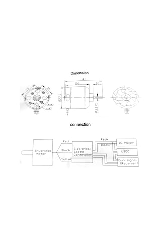Kosona 1000kv Bakır Rengi Sabit Kanat Uçak Ve Model Uçaklar İçin Brushless Elektrik Motoru D2826-13