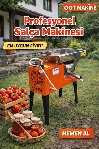 Turuncu Ayaklı Profesyonel Salça Makinesi 3 Hp Domates Salça Çekme Makinesi