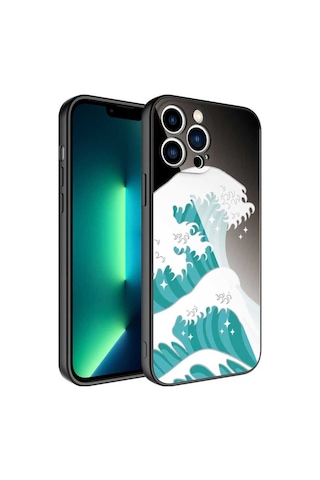 Apple Uyumlu iPhone 12 Pro Max Kılıf Kamera Korumalı Desenli Sert Silikon Zore Epoksi Kapak NO9