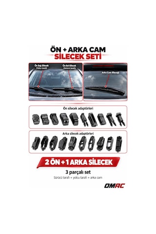 Lexus Rx330 Rx350 Rx400h Rx450h 2007-2015 Uyumlu Ön Arka Silecek Takımı 3'lü 550mm/650mm + 375mm
