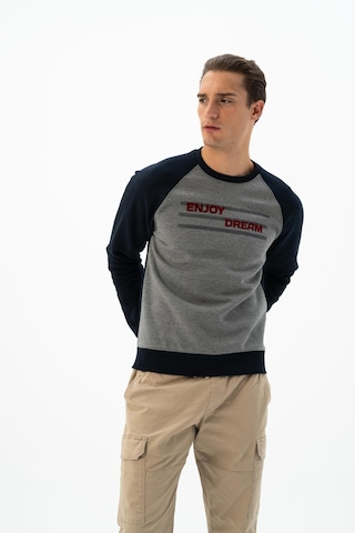 Arma Erkek Büyük Beden Bisiklet Yaka Sweatshirt K24124884401 Gri