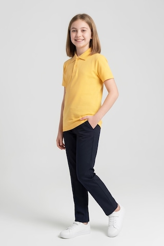 Modanino Kız Çocuk T-shirt %100 Pamuk Ve Okul Tarz 6-16 Yaş 12784mrt Sarı