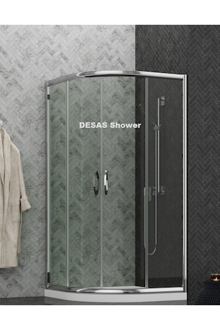 Desaş Shower 190 CM Oval Şeffaf Duşakabin 100 x 100 5 MM Gümüş Desaş Shower 190 CM Oval Şeffaf Duşakabin 100 x 100 5 MM Gümüş