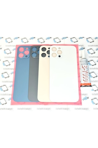 Apple Uyumlu iPhone 12 Pro Max Arka Pil Batarya Kapağı (Cam)