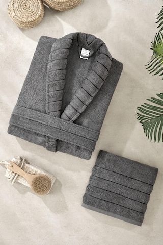 Mira Home Sku:smgstk311ae0ad59 Mira Home Soft Elegance Banyo Tek Kişilik Bornoz Takımı%100 Pamuklu Antrasit L-xl Sku: Smgstk311ae0ad59
