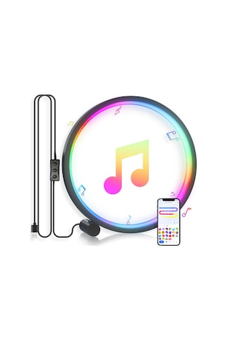 Cbtx Rgb Led Akıllı Halka Işık Oyun Ambiyans Arka Işık App Kontrolü + Kablolu Kontrol + Uzaktan Kumanda