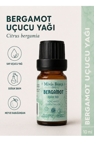 Minia Bahçe Bitki Ve Sanat Atölyesi Bergamot Uçucu Yağı Saf ve Katkısız Bitkisel Uçucu Yağ 10 ML