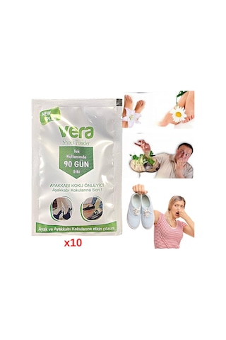 Vera Ayak Kokusu Giderici Ayakkabı İçi Koku Önleyici Toz 10 G 10'lu Vera Ayak Kokusu Giderici Ayakkabı İçi Koku Önleyici Toz 10 G 10'lu