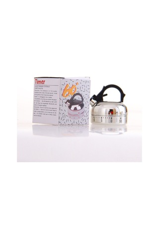 Hfambition Paslanmaz Çelik Su Isıtıcı Şekilli 60 Dakika Mutfak Zamanlayıcı Saati - Manuel Mekanik Pişirme Alarmı Çok Renkli