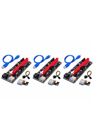 Riser Harici Ekran Kartı Pcie 1x To 16x V.009s 3'lü Set