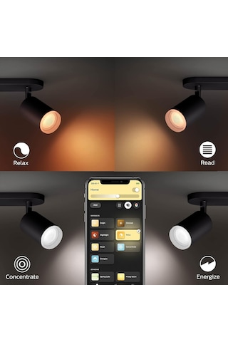 Philips Hue Fugato Plate/spiral Lamba Ve Akıllı Led Ampuller, Siy Diğer