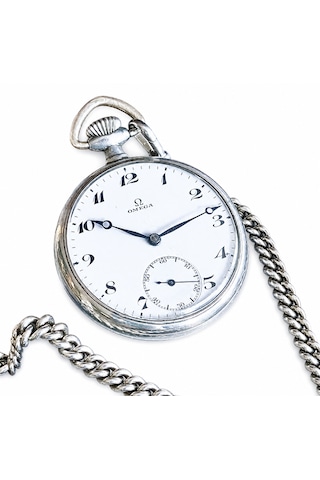 Omega Antika İsviçre Cep Saati 15 Jewels Mekanik Orijinal 1920'ler Koleksiyonluk