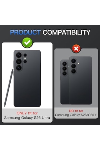 Galaxy S26 Ultra İçin Kolay Kurulum Aparatlı Kamera Lens Koruyucu 9h Temperli Cam Hd Görüntü Darbelere Karşı S26 Ultra Koruyucu Alüminyum Alaşım Çerçeve S26 Ultra Kamera Koruma Siyah