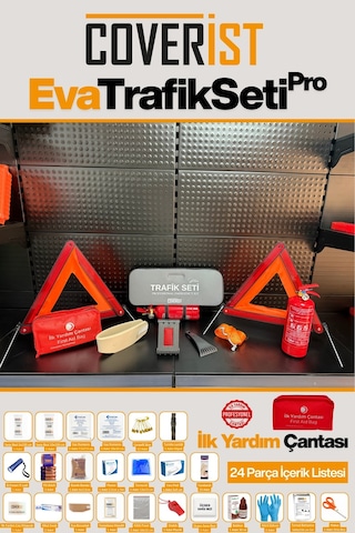 Eva Trafik Seti Plus - 1 Kg Yangın Tüpü - 4 Yıllık - Gri - Silver Paket