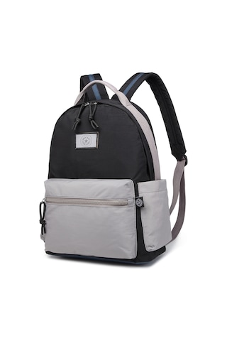 Smart Bags Büyük Boy Laptop Bölmeli Su Geçirmez Kumaş Renkli Okul Çantası Siyah/gri