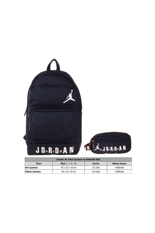 Jordan Air Cleveland Navy Blue Lacivert İkili Sırt Çantası Ve Kalemlik Seti - Erkek Çocuk - Setja-q3172c
