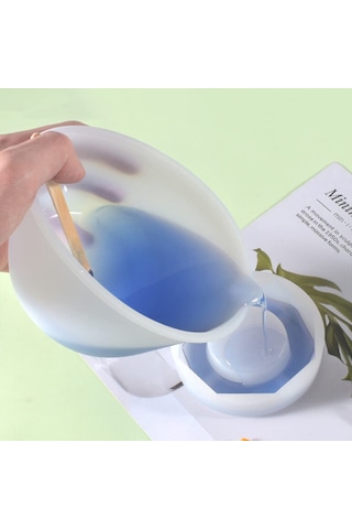 Epoksi Reçine Silikon Beaker Döküm Karıştırma Kabı Uçlu 600 Ml