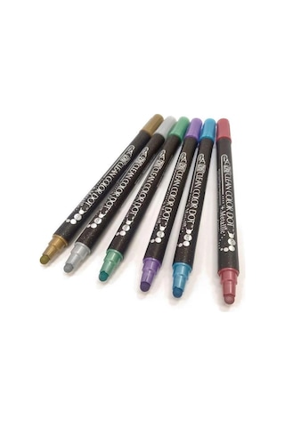 Zig Clean Color Dot Çift Taraflı Metalik 6 Lı Set