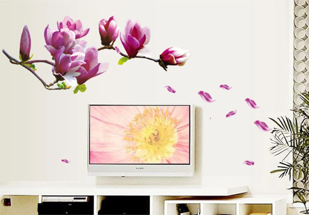 Geeksen Pvc Duvar Sticker Gül Desenli 70x50cm - Taşınabilir Yeniden Kullanıma Uygun - Oturma Odası, Çalışma Odası Dekorasyonu Ay7105 Diğer