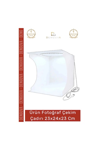Fotoğrafçadırı Beyaz Led Işıklı Katlanabilir Portatif Profesyonel Stüdyo Ürün Fotoğraf Çekim Çadırı Çok Renkli