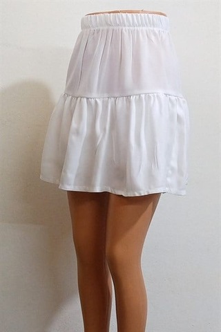 Kadın Şort Etek - 187 - Beyaz