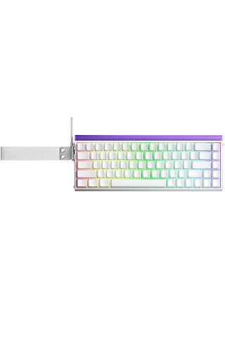 Aula Hero 68 He Manyetik Klavye Rapid Trigger Black King Switch 8000hz Rgb Tkl Hot Swap Oyuncu Klavyesi Beyaz
