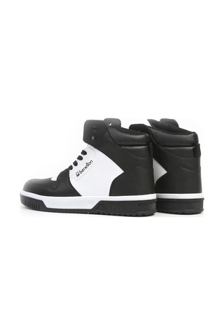 United Colors Of Benetton Benetton 31087 Erkek Günlük Boğazlı Sneaker Ayakkabı Siyah Beyaz Beyaz - Siyah