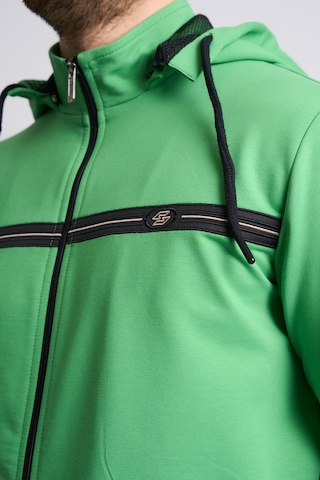 Shooter Sportswear Klasik Antrasit Erkek Eşofman Takımı Çıkartılabilir Kapüşonlu Rahat Kalıp Yeşil