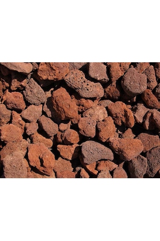 Volkanif Tüf Cüruf Kırmızı Pomza Taşı Lav Taşı 10-15 Mm 5 KG