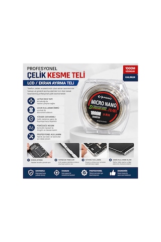 Micro Nano 0.06mm 1000m Lcd-ekran Ayırma Teli - Çelik Kesme Teli