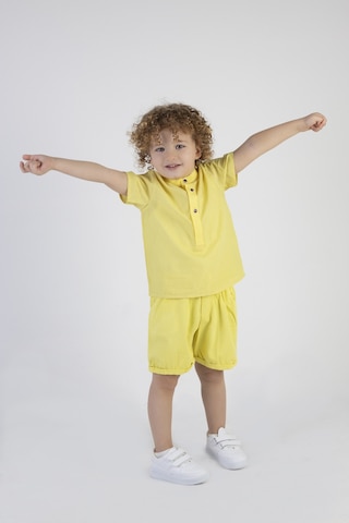 Erkek Çocuk Gömlek-gardin Şort Alt Üst Takım 001