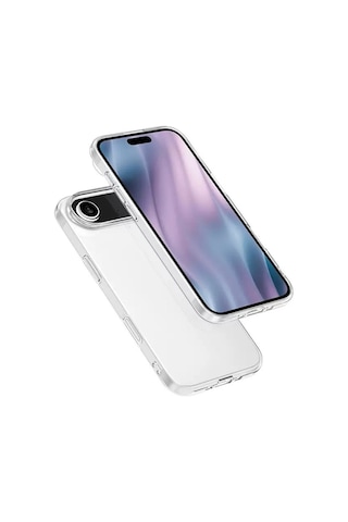 Techaks Apple Uyumlu iPhone 17 Air Kılıf Zore Süper Silikon Kapak - Şeffaf Şeffaf