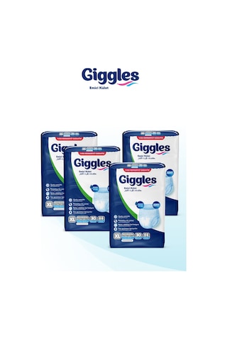 Giggles Yetişkin Emici Külot Bez Ekstra Büyük Boy Xl 4paket 120 Adet 4x30 Standart