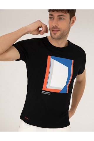 Pierre Cardin Erkek Siyah Tişört 50263922-Vr046 Siyah