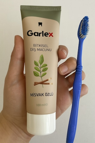 Garlex Bitkisel Diş Macunu, Organik Doğal,misvak Özlü Beyazlık