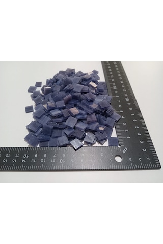 Mor Kare Vitray Cam Mozaik Taşı - Sanatsal Mozaik İçin Yaklaşık 10 X 10 Mm